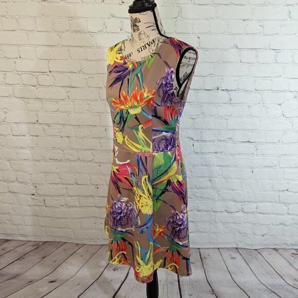 NICOLE Benisti Floral Fit N Flare Dress 6 - Picture 1 of 8